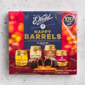 E. Wedel Happy Barrels – Dark Chocolate with Alcoholic Filling (200g)