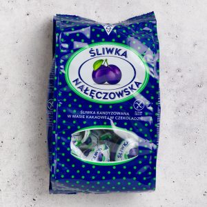 Śliwka Nałęczowska – Chocolate Covered Candied Plums (350g Bag)