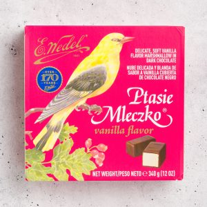 E. Wedel Ptasie Mleczko – Vanilla Marshmallow in Dark Chocolate (340g)