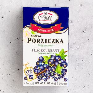 Malwa Czarna Porzeczka – Blackcurrant Flavored Fruit Tea (20 Tea Bags)